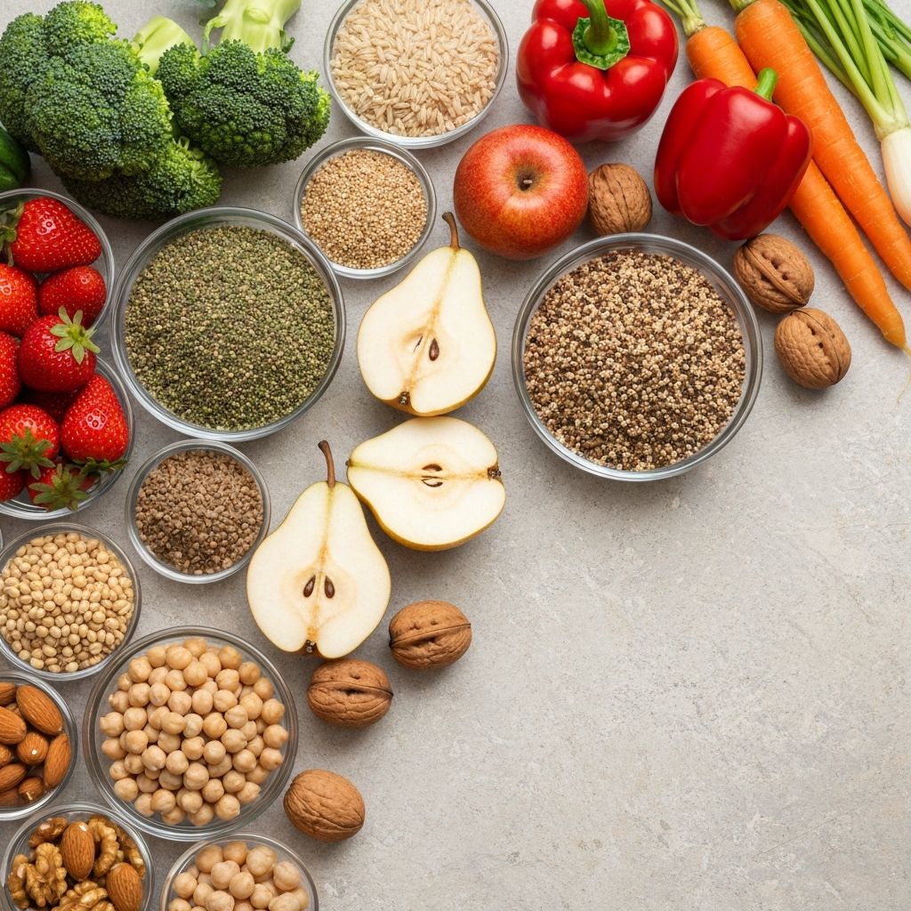 Healthy whole foods and nutrients